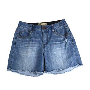 Democracy Ab Solution Denim Shorts Cut off Size 6 Medium Blue Wash
